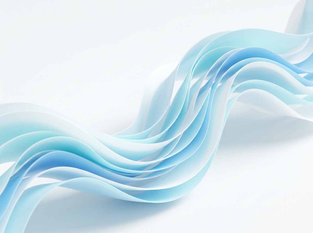Abstract 3D digital flow ribbons